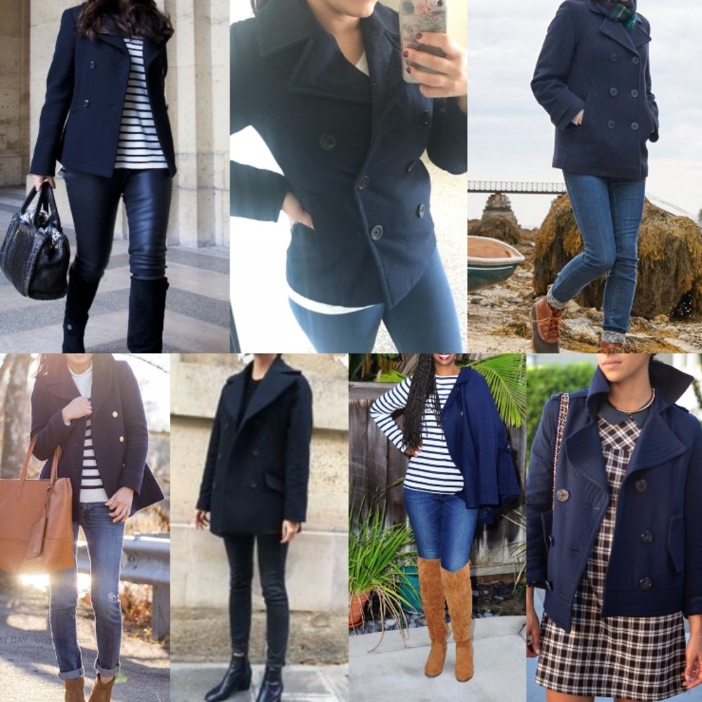 NWT Navy Blue Pea Coat - Picture 6 of 6